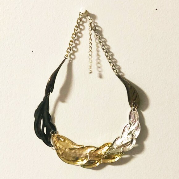 Vintage Multi-Toned Feather Necklace - Picture 2 of 3